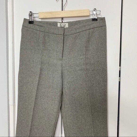 Le Suit Women Dress Pants Sz 2P Tweed Trouser Gray - Picture 4 of 11
